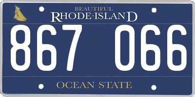 RI license plate 867066