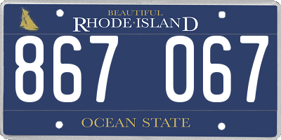 RI license plate 867067