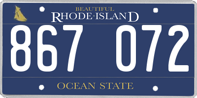 RI license plate 867072