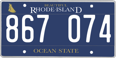 RI license plate 867074