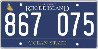 RI license plate 867075