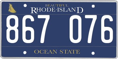 RI license plate 867076