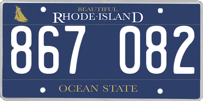 RI license plate 867082