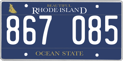 RI license plate 867085
