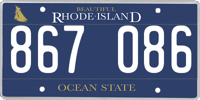 RI license plate 867086