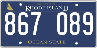 RI license plate 867089