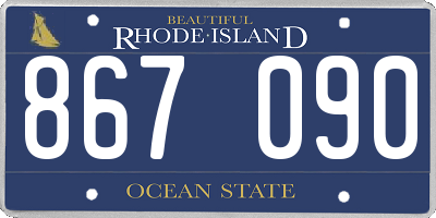 RI license plate 867090