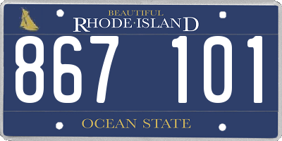 RI license plate 867101