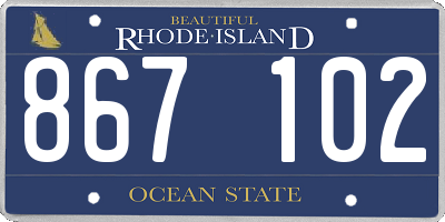 RI license plate 867102
