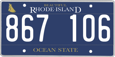RI license plate 867106