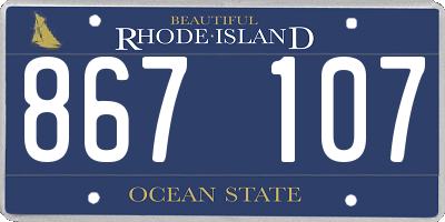RI license plate 867107