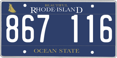 RI license plate 867116