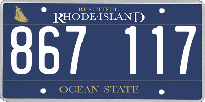 RI license plate 867117