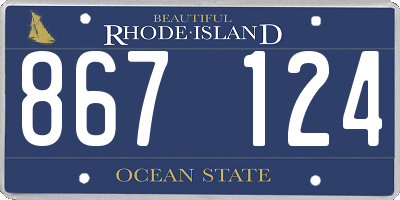 RI license plate 867124