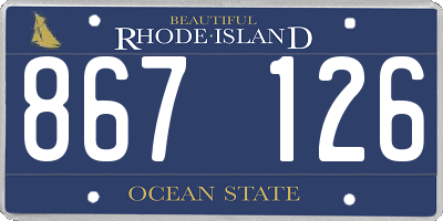 RI license plate 867126