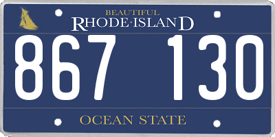 RI license plate 867130
