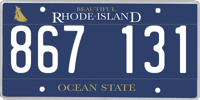 RI license plate 867131