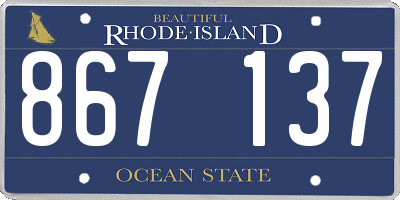 RI license plate 867137