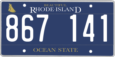 RI license plate 867141