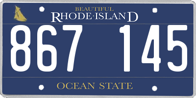 RI license plate 867145