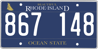 RI license plate 867148