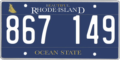 RI license plate 867149