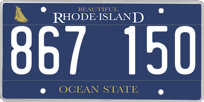 RI license plate 867150