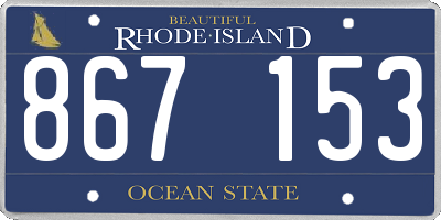 RI license plate 867153