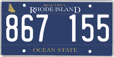 RI license plate 867155