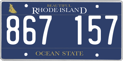 RI license plate 867157