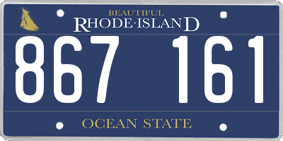 RI license plate 867161