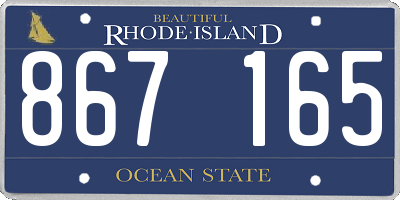 RI license plate 867165