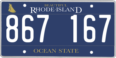 RI license plate 867167
