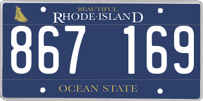RI license plate 867169