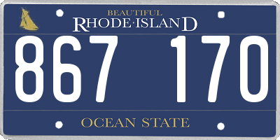RI license plate 867170