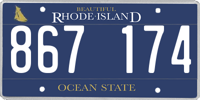 RI license plate 867174