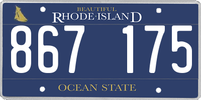 RI license plate 867175