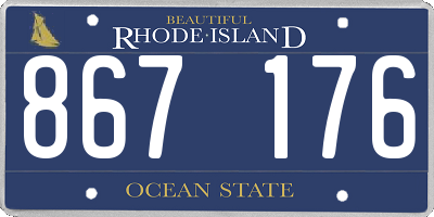RI license plate 867176