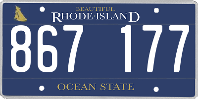 RI license plate 867177