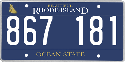 RI license plate 867181