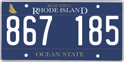 RI license plate 867185