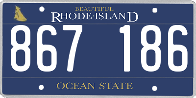 RI license plate 867186