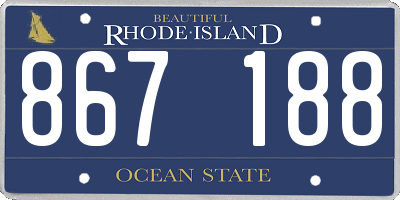 RI license plate 867188