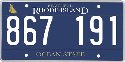 RI license plate 867191