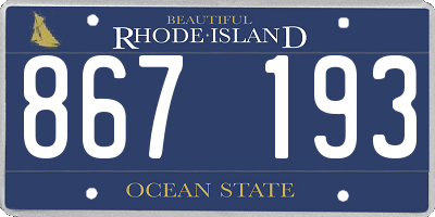 RI license plate 867193