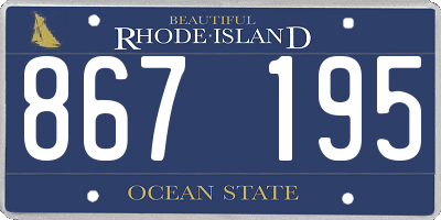 RI license plate 867195