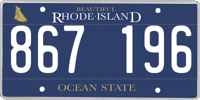 RI license plate 867196