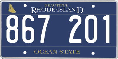 RI license plate 867201
