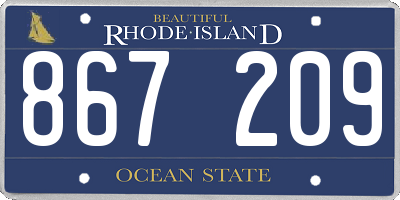 RI license plate 867209