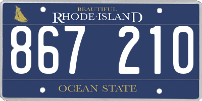RI license plate 867210